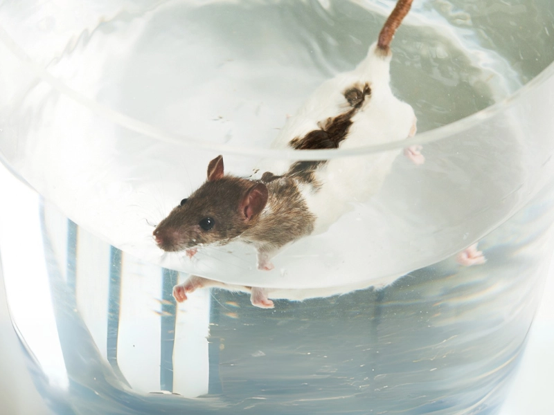 Rodent in a forced swim test used in medical research