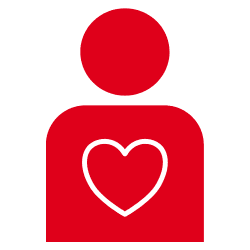 Heart icon representing support for charities and helping end animal testing